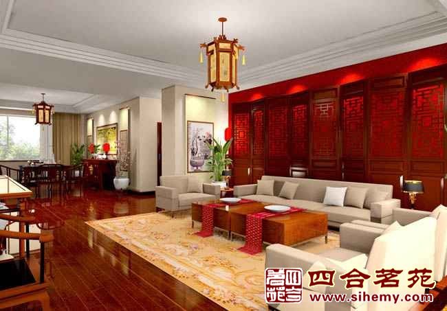 中式别墅客厅设计效果图